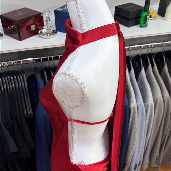 Zara Red Backless Dress - Picture 8 of 8